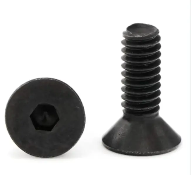 Perno hexagonal avellanado de óxido negro