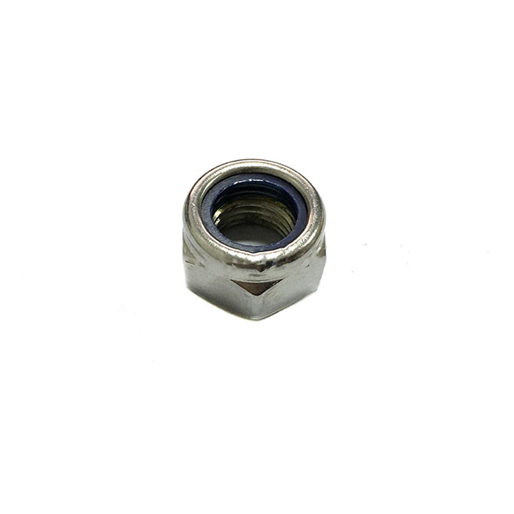 Tuercas de seguridad de nailon hexagonal de acero inoxidable DIN985 A2-70 SS304