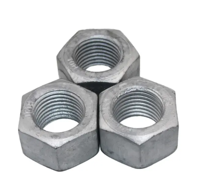 Tuerca de seguridad hexagonal gruesa y resistente galvanizada en caliente
