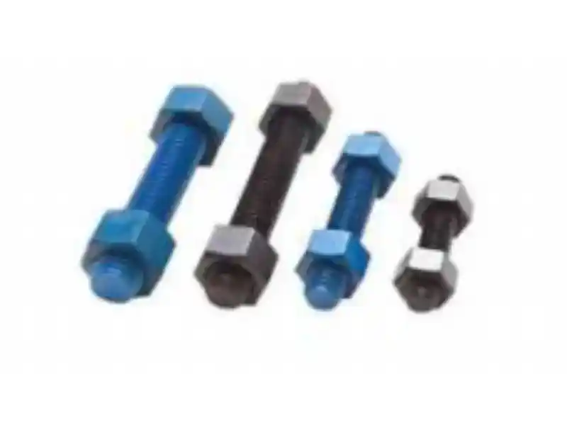 Pernos prisioneros recubiertos de PTFE con tuercas hexagonales