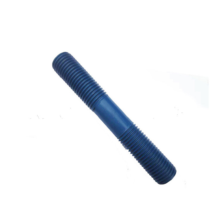 Perno prisionero del acero inoxidable 316L 316 304 de los extremos dobles azules de PTFE TEFLON