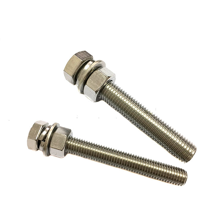 SS304 SS316 SS316L 1/2 3/8 ASME/ANSI B 18.2.1 Tornillos hexagonales de acero inoxidable