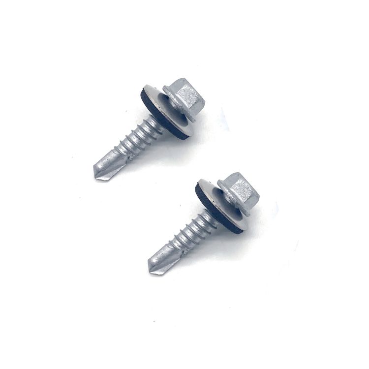 Tornillo autoperforante bimetálico con cabeza de brida hexagonal SS304 SS410 Ruspert Din7504k