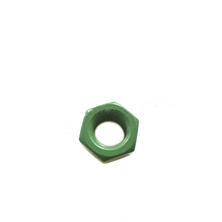 Tuerca hexagonal de acero inoxidable DIN934 verde Xylan 1070 recubierta de teflón PTFE